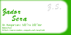 zador sera business card